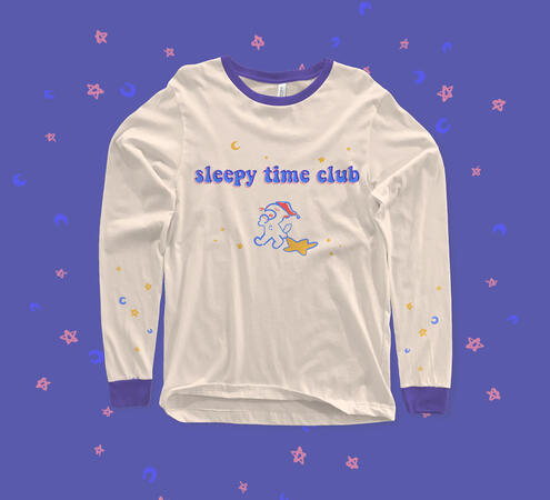 Sleepy Time Club design mockup